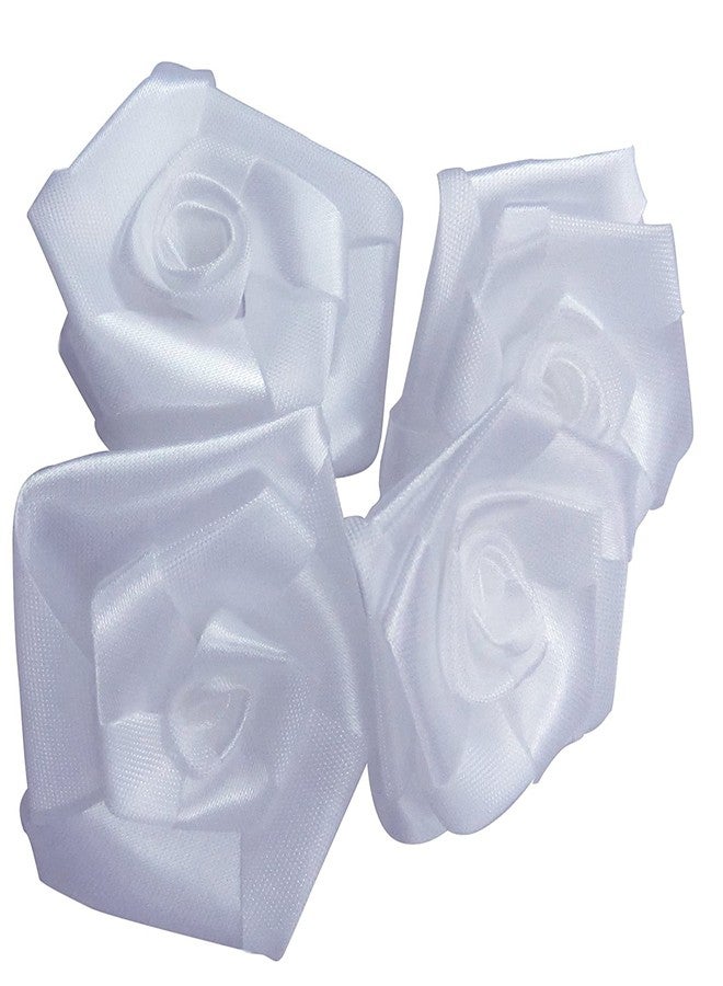 سنوج مجموعة زينة سنوغ المصنوعة يدوياً، تشكيلة متنوعة من زهور وأشرطة القماش، مثالية للأعمال اليدوية، وحفلات الزفاف، وأعياد الميلاد، والزينة، وغيرها الكثير (100 قطعة) - Image 2